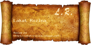 Lakat Rozina névjegykártya